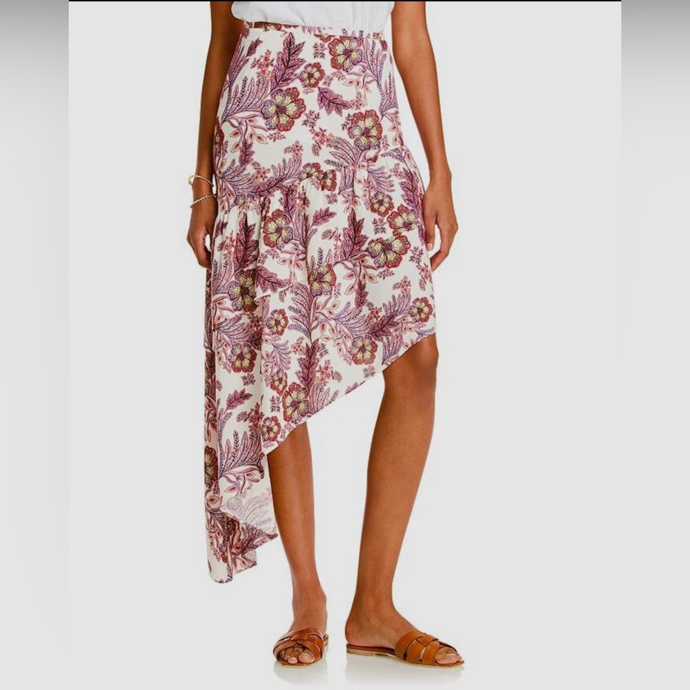Lini Asymmetrical Floral Skirt Size S NWT Boho Chic Vacation Resortwear‎